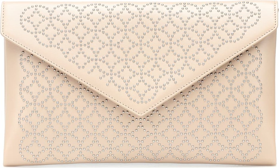 Alaïa Oum studded leather clutch