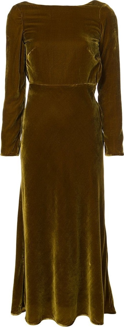 Saloni low back midi dress