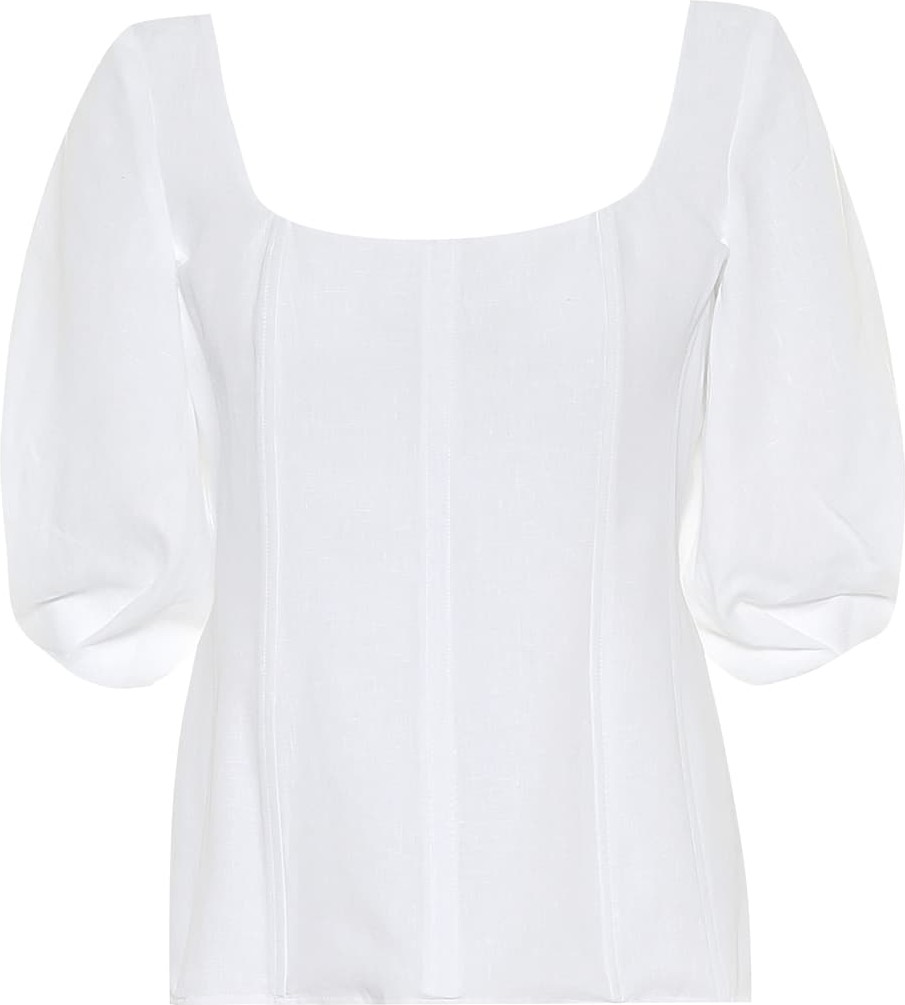 Gabriela Hearst Hyades linen top
