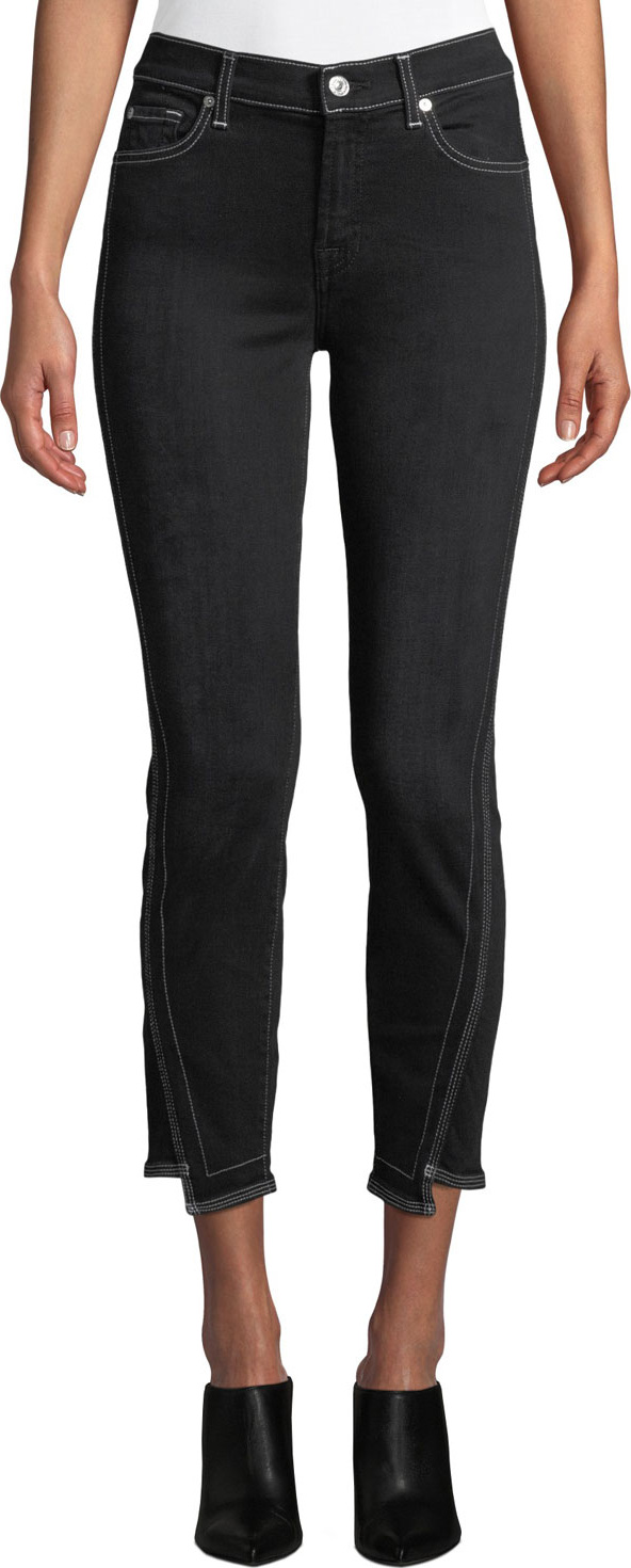 7 For All Mankind The Ankle Skinny-Leg Jeans w/ Step-Hem