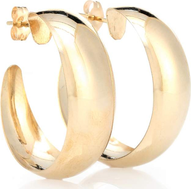 Loren Stewart Dome Hoops 10kt gold earrings
