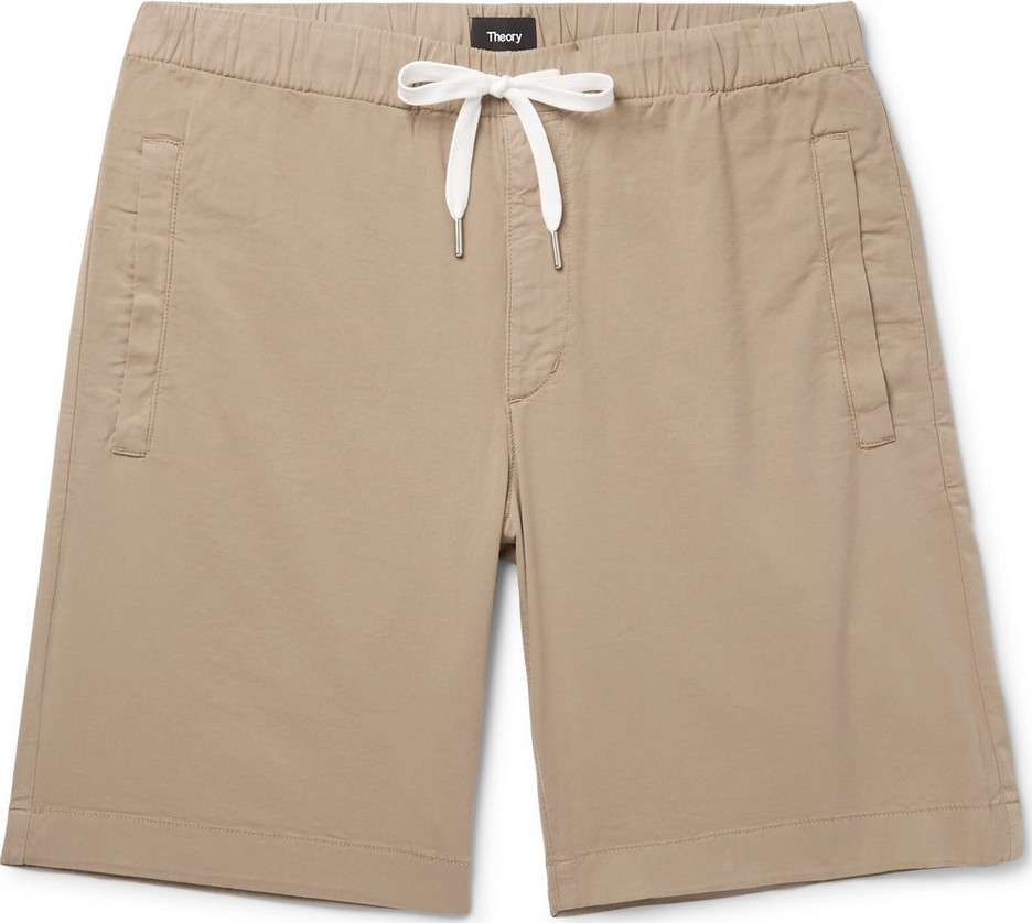 Theory Nevins Cotton-Blend Twill Drawstring Shorts