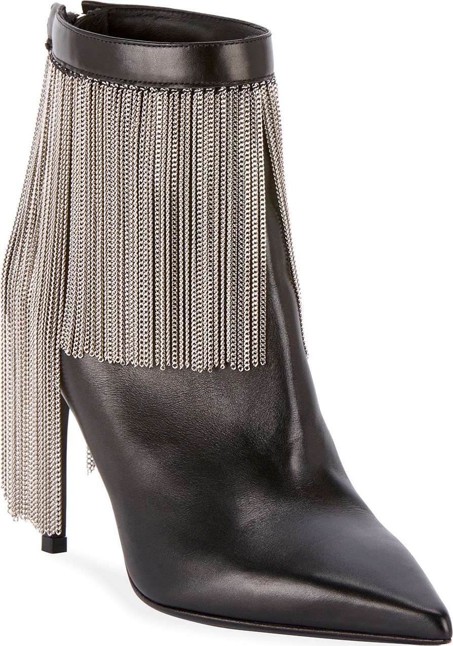 Balmain Mercy Chain-Fringe Booties