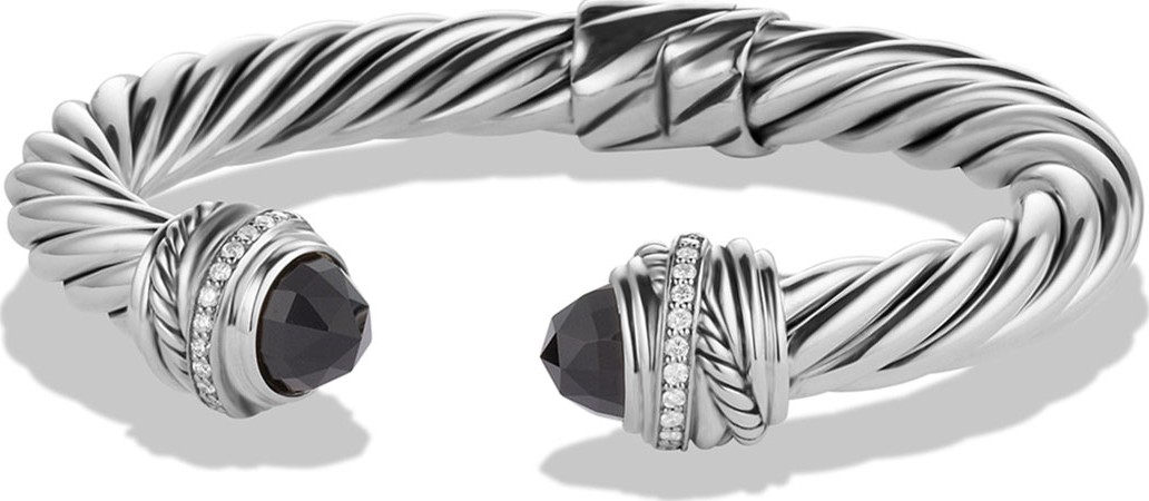 David Yurman Crossover Bracelet with Black Onyx and Diamonds