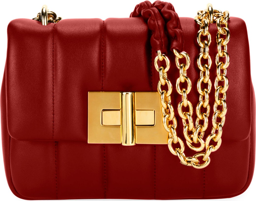 TOM FORD Natalia Matelasse Leather Large Shoulder Bag