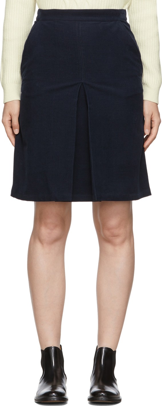A.P.C. Navy Coco Miniskirt