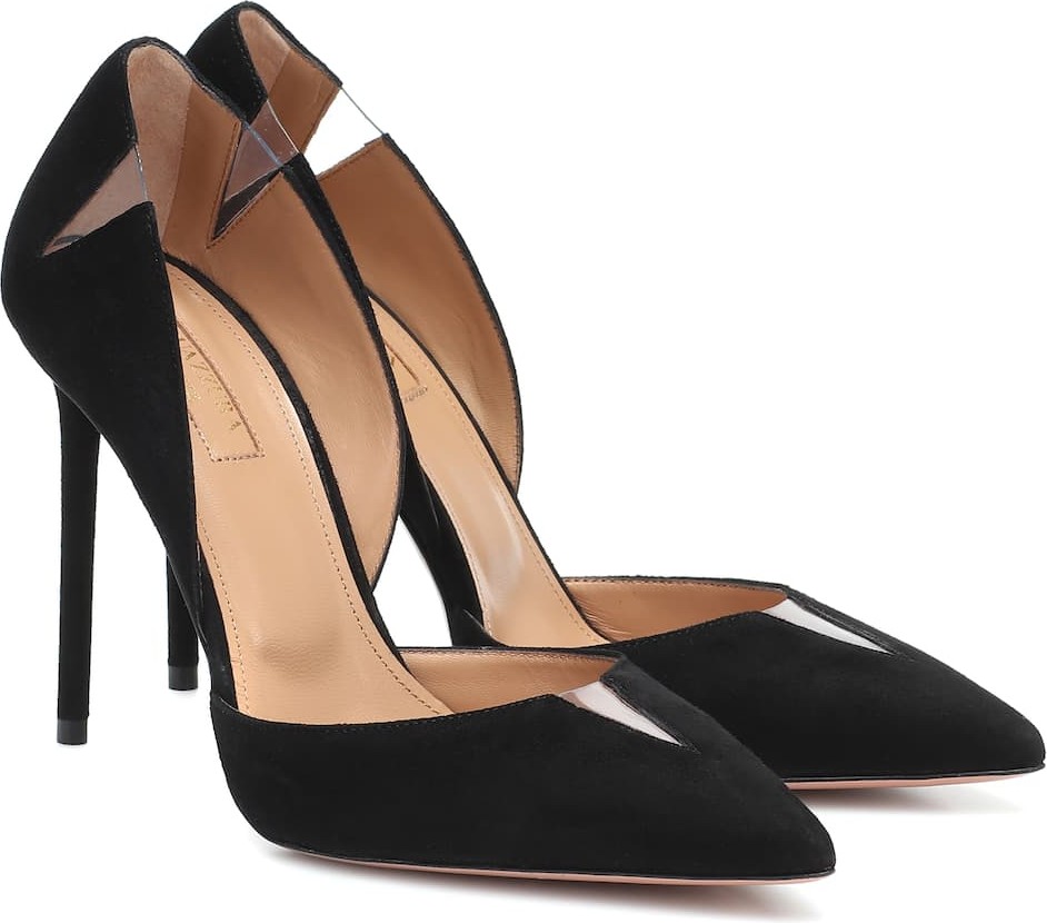 Aquazzura Sharp 105 suede pumps