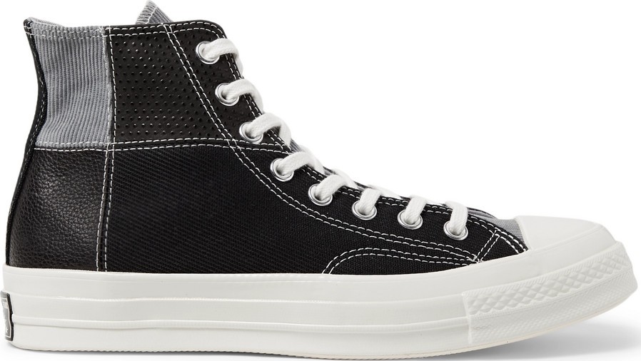 Converse 1970s Chuck Taylor All Star Patchwork Leather, Corduroy and Twill High-Top Sneakers Converse 1970s Chuck Taylor All Star Patchwork Leather, Corduroy and Twill High-Top Sneakers