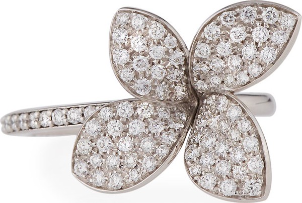 Pasquale Bruni Giardini Segreti Petite Diamond Flower Ring, Size 6.5