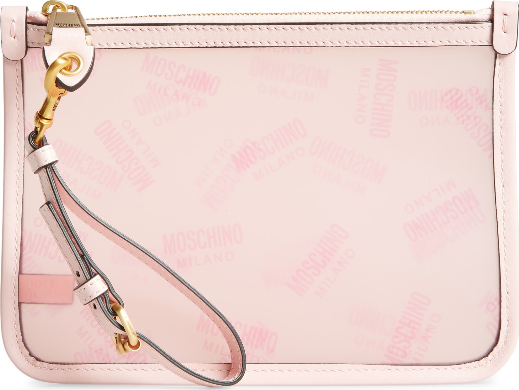 Moschino Transparent Logo Pouch