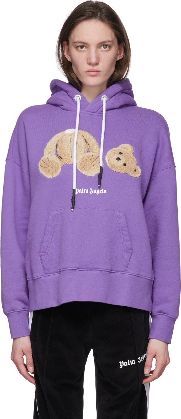 Palm Angels Purple Kill The Bear Hoodie Palm Angels Purple Kill The Bear Hoodie