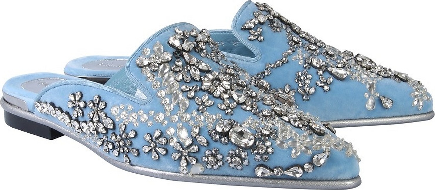 Alexander McQueen Slipper With Crystals