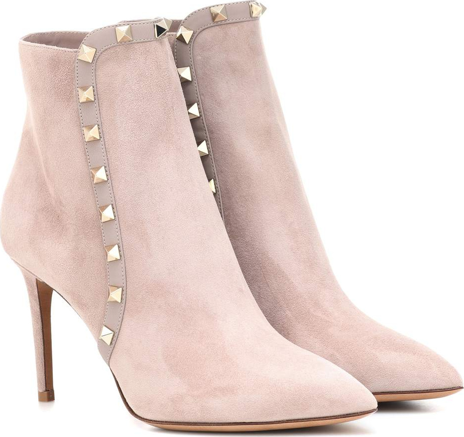 Valentino Valentino Garavani Rockstud suede ankle boots