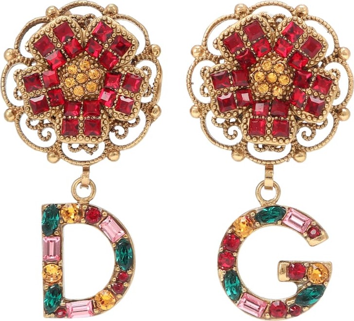 Dolce & Gabbana Floral clip-on earrings