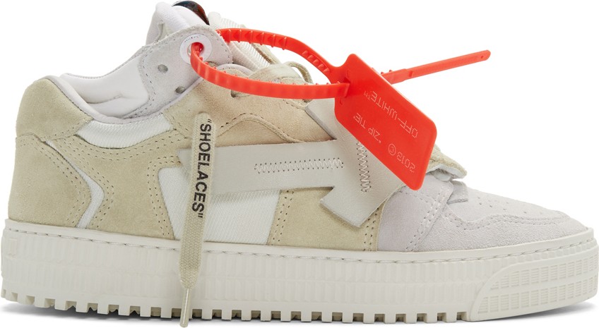 Off White Grey & Beige 3.0 Low-Top Sneakers