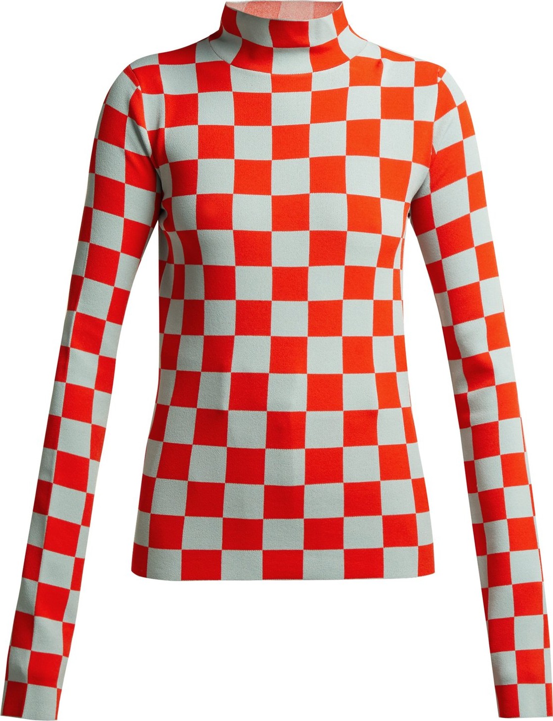 Jil Sander High-neck checked-jersey top