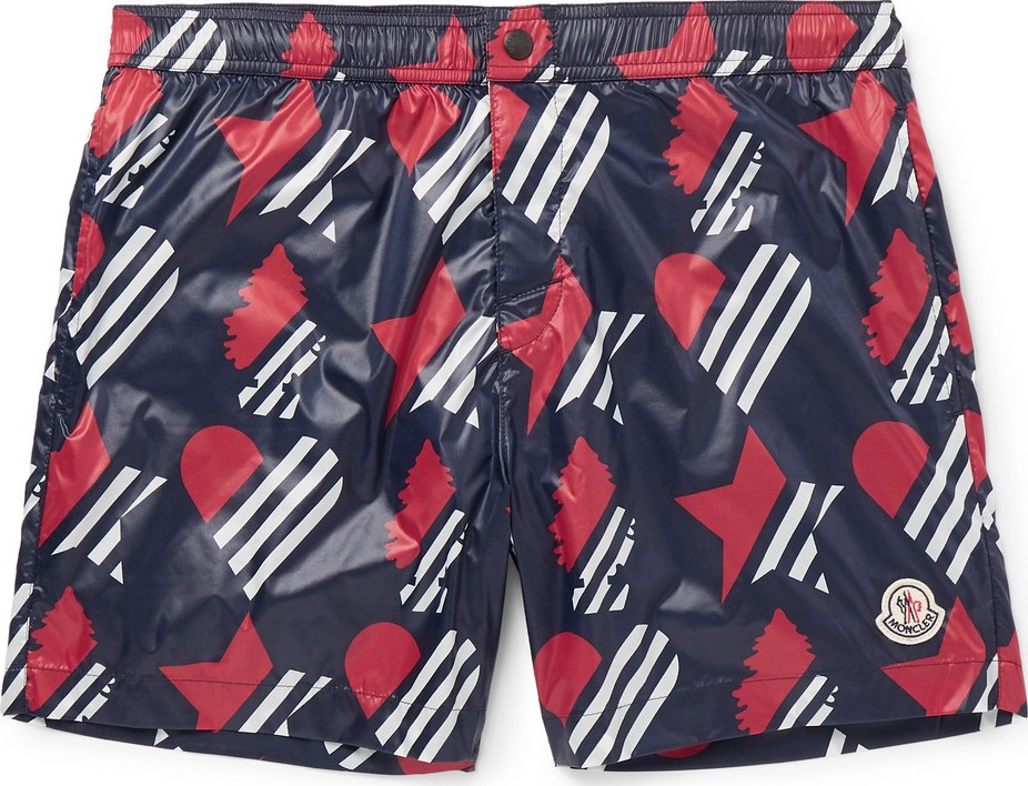 Moncler Genius 2 Moncler 1952 Logo-Appliquéd Printed Coated-Shell Shorts