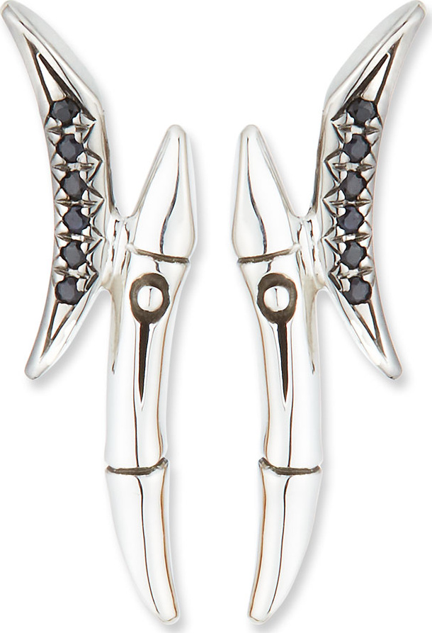 John Hardy Bamboo Black Sapphire & Spinel Stud Earrings