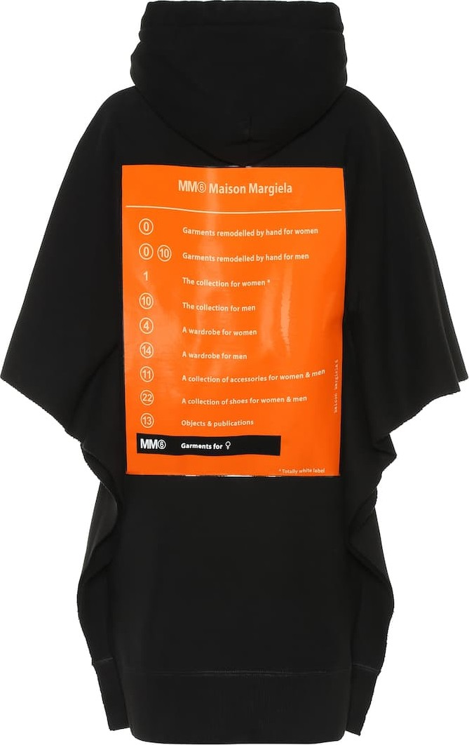 MM6 Maison Margiela Printed cotton hoodie dress