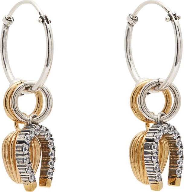 Bottega Veneta Horseshoe and egg drop earrings