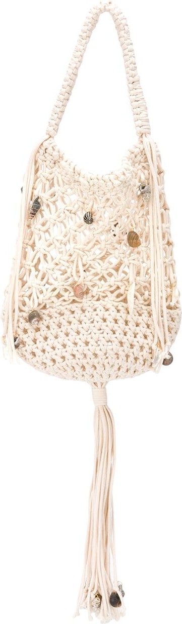 Marine Serre Woven shell tote bag