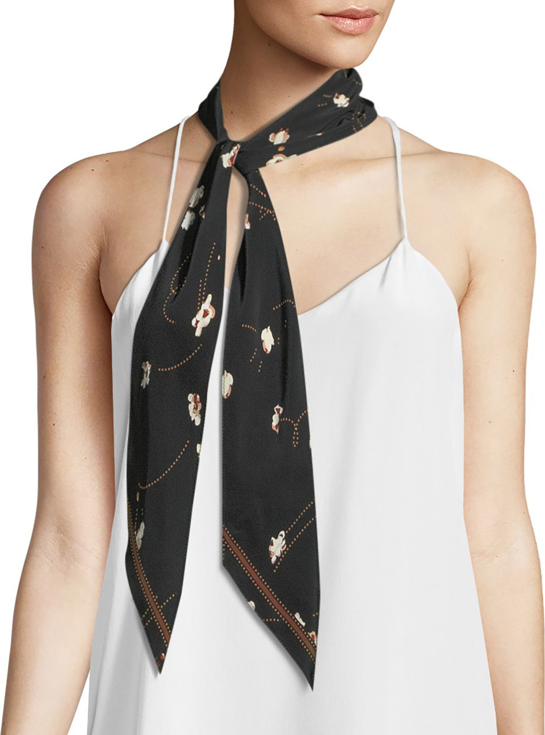 Rockins Popcorn Super Skinny Silk Scarf