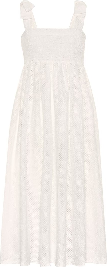 Marysia Sicily smocked cotton midi dress
