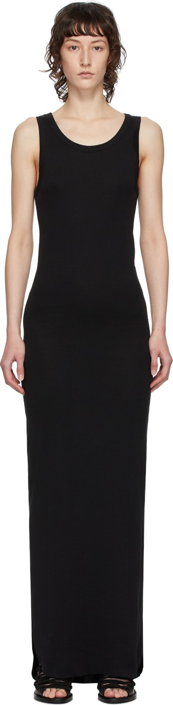Ann Demeulemeester SSENSE Exclusive Black Rib Knit Cotton Dress