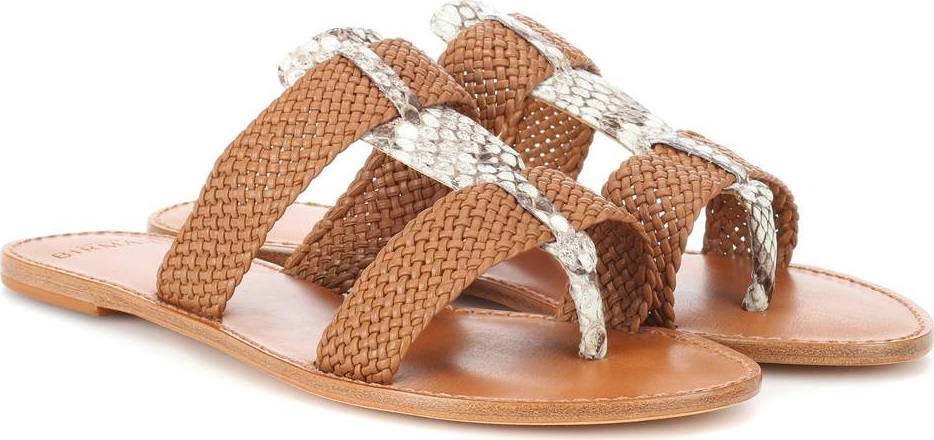 Alexandre Birman Carmina python and leather sandals