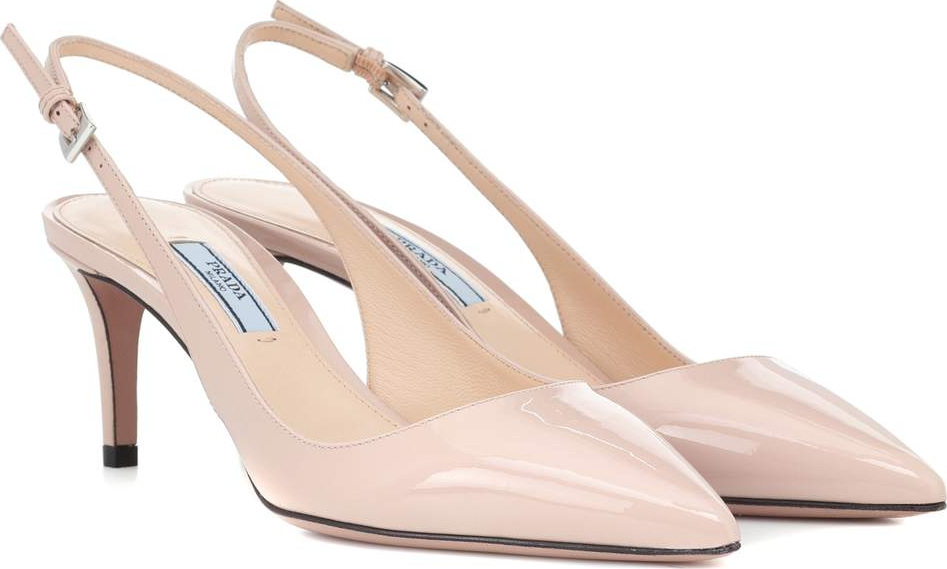 Prada Patent leather slingback pumps