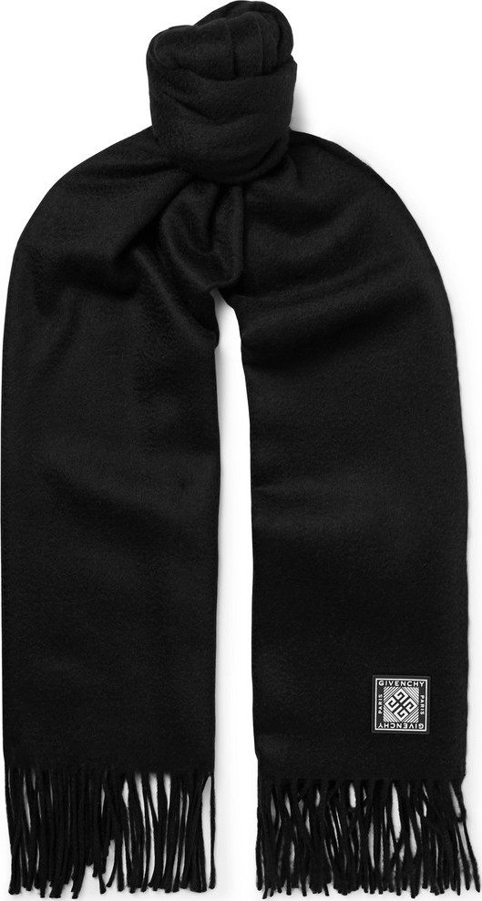 Givenchy Logo-Appliquéd Wool and Cashmere-Blend Scarf