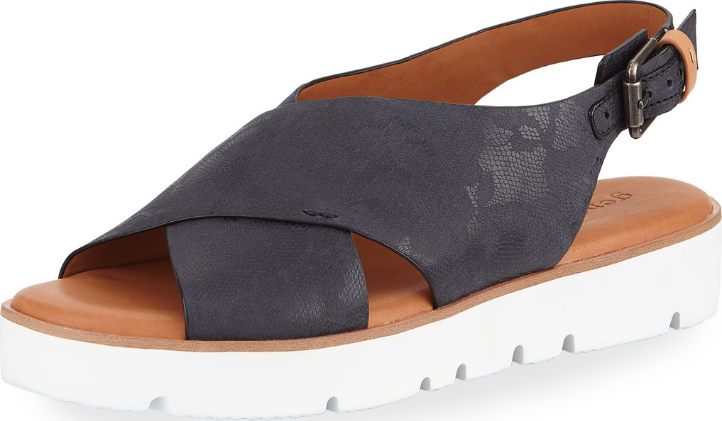 Gentle Souls Kiki Floral Leather Comfort Sandal