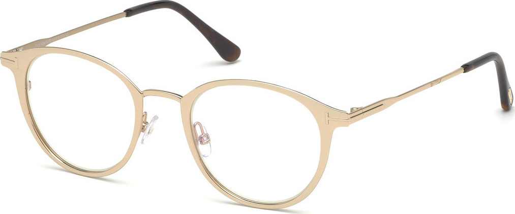 TOM FORD Blue Light-Blocking Oval Acetate/Metal Optical Frames