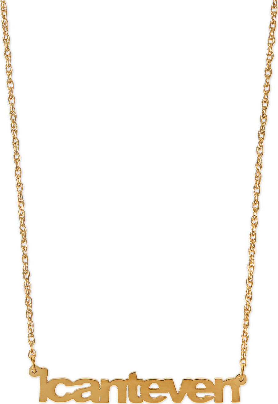 Jennifer Zeuner Jewelry I Can't Even Pendant Necklace