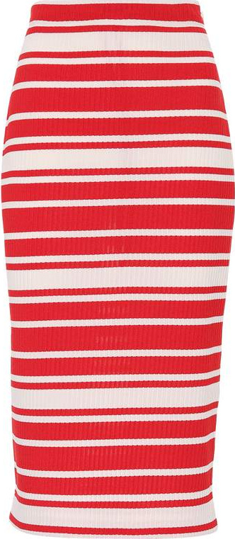 Prada Striped knit midi skirt
