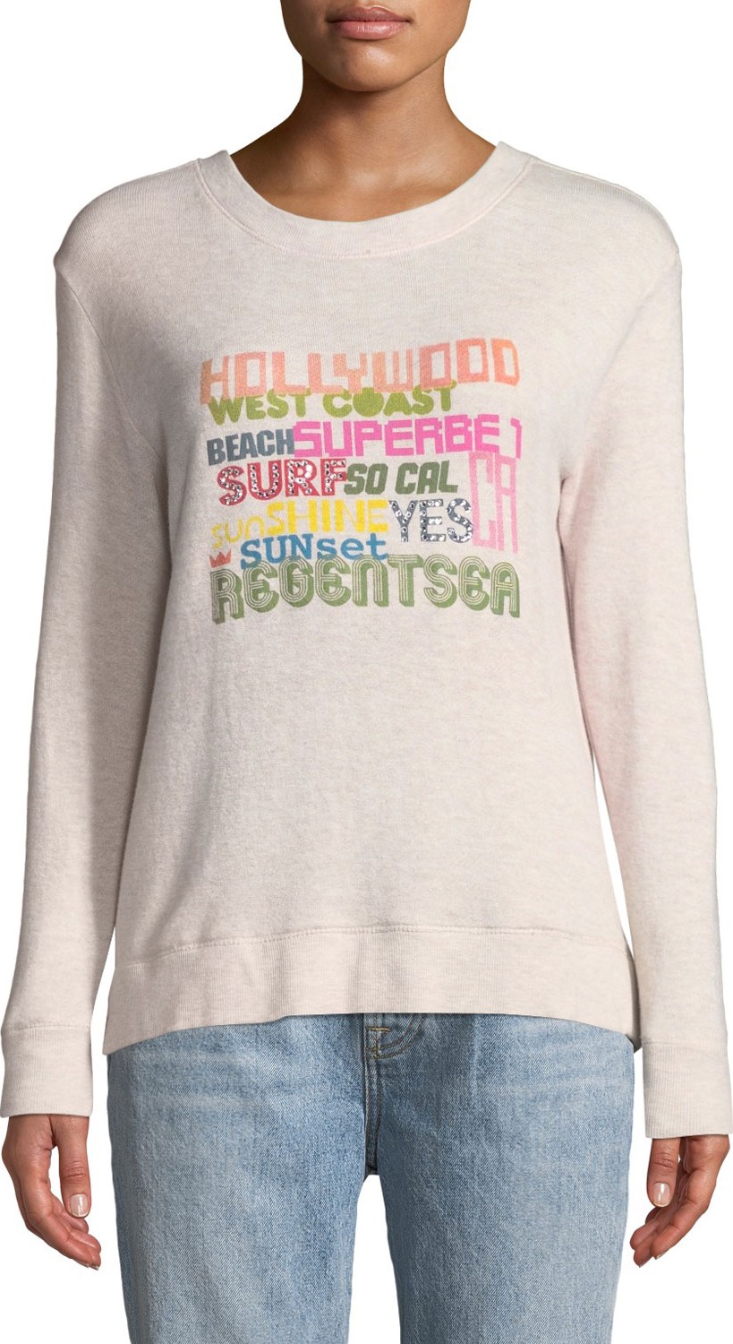 Le Superbe Bay St. Hollywood Graphic Pullover Sweatshirt