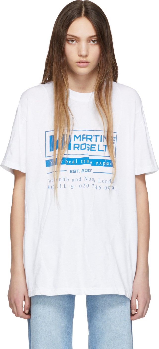 Martine Rose White Wobbly T-Shirt