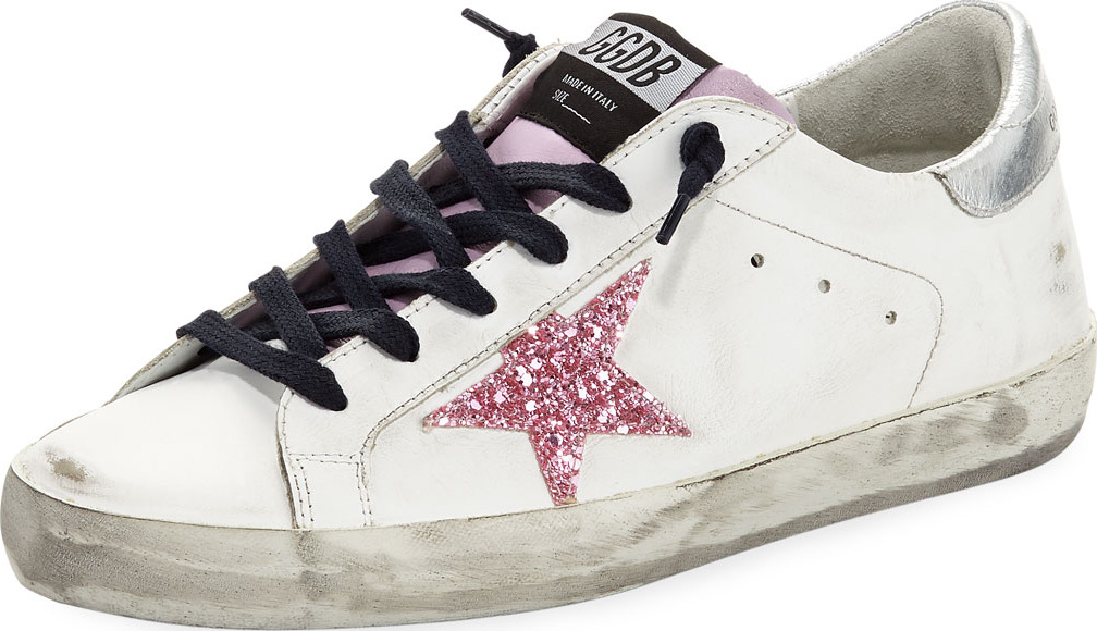Golden Goose Deluxe Brand Superstar Glitter Platform Sneakers