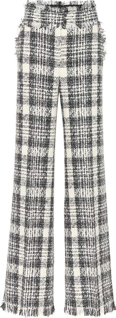 MSGM Tweed high-waisted pants