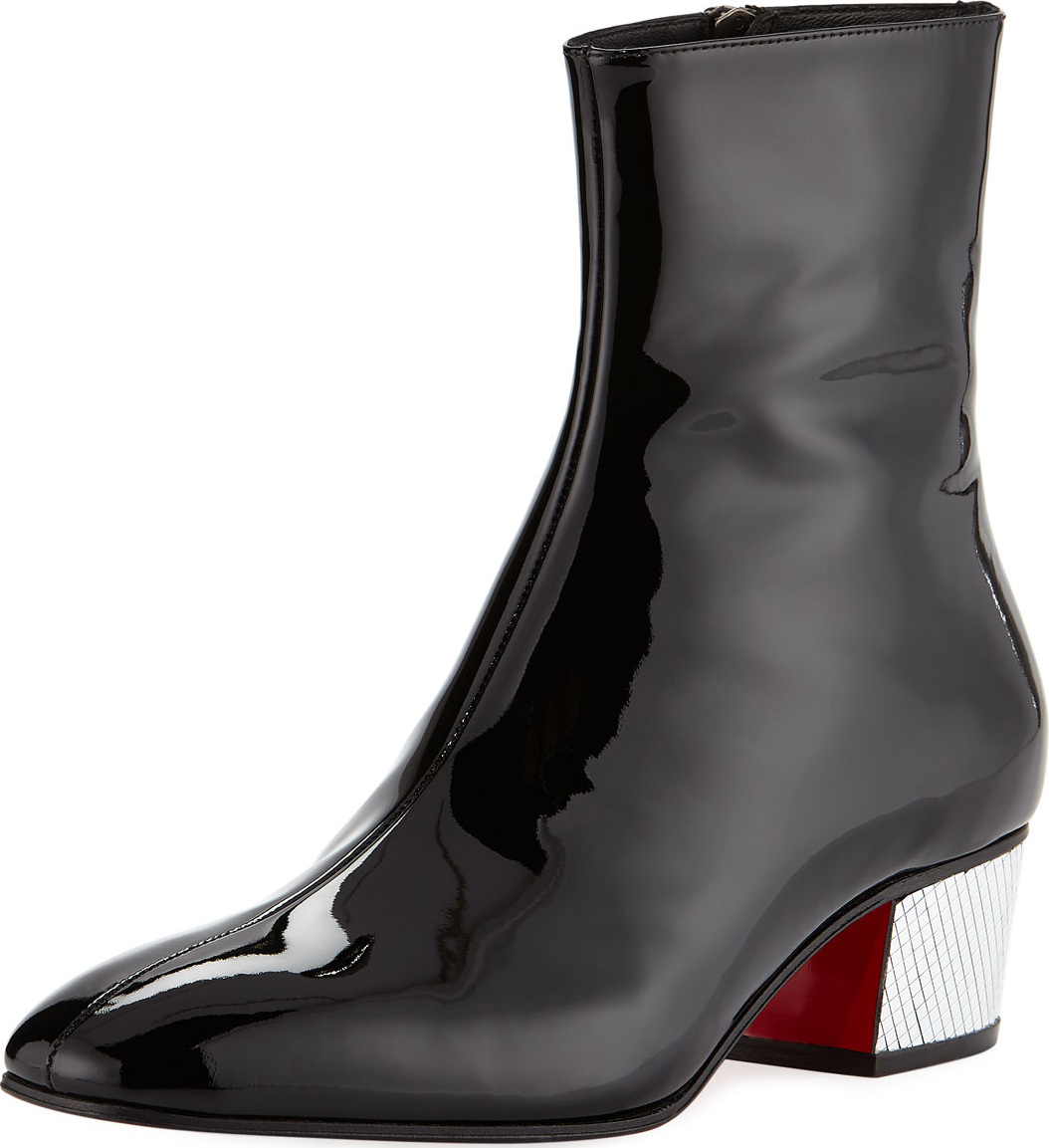 Christian Louboutin Palace Disco Ball Red Sole Ankle Boots