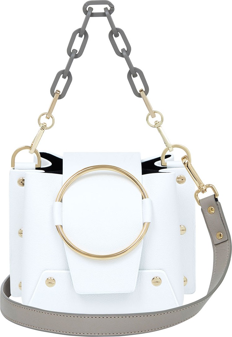 Yuzefi Delila Mini Leather Ring Bucket Bag