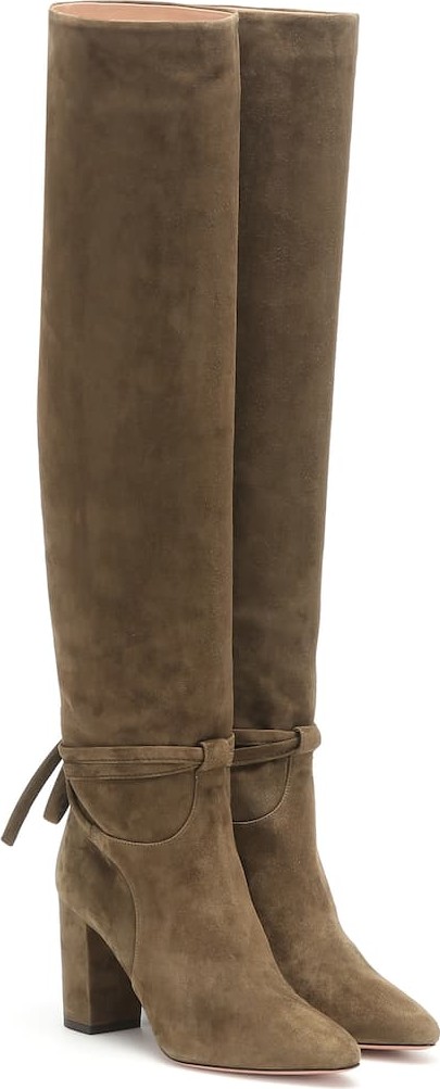 Aquazzura Milano 85 suede boots