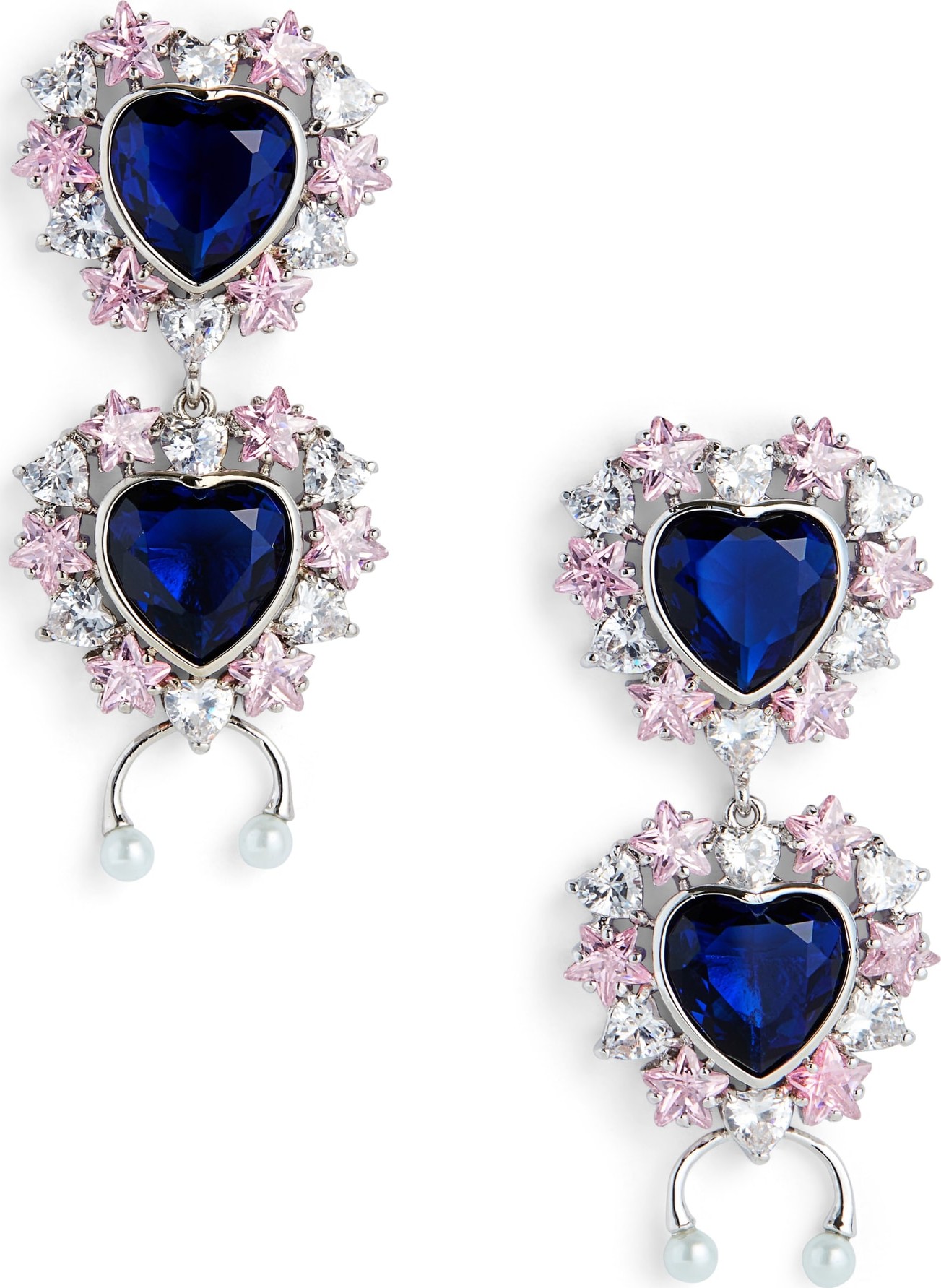 Jiwinaia Studded Heart Earrings