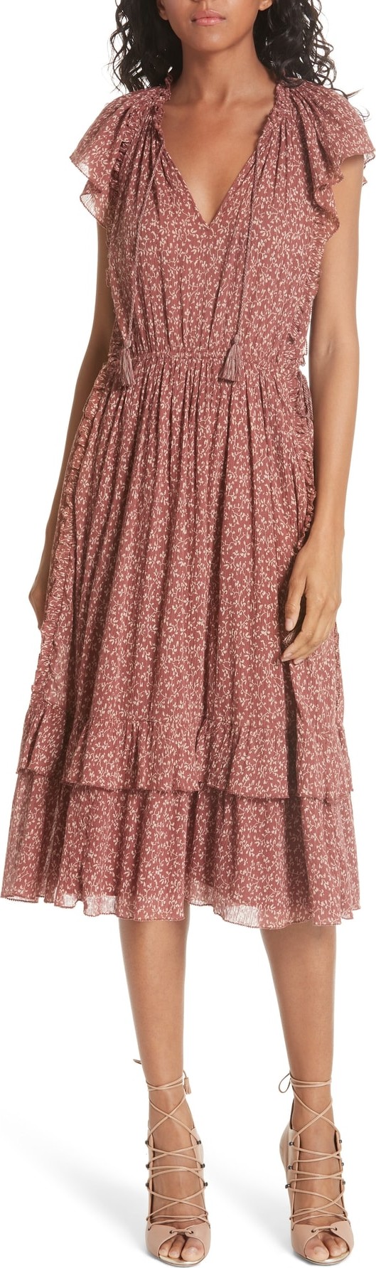 Ulla Johnson Anja Tassel Tie Dress