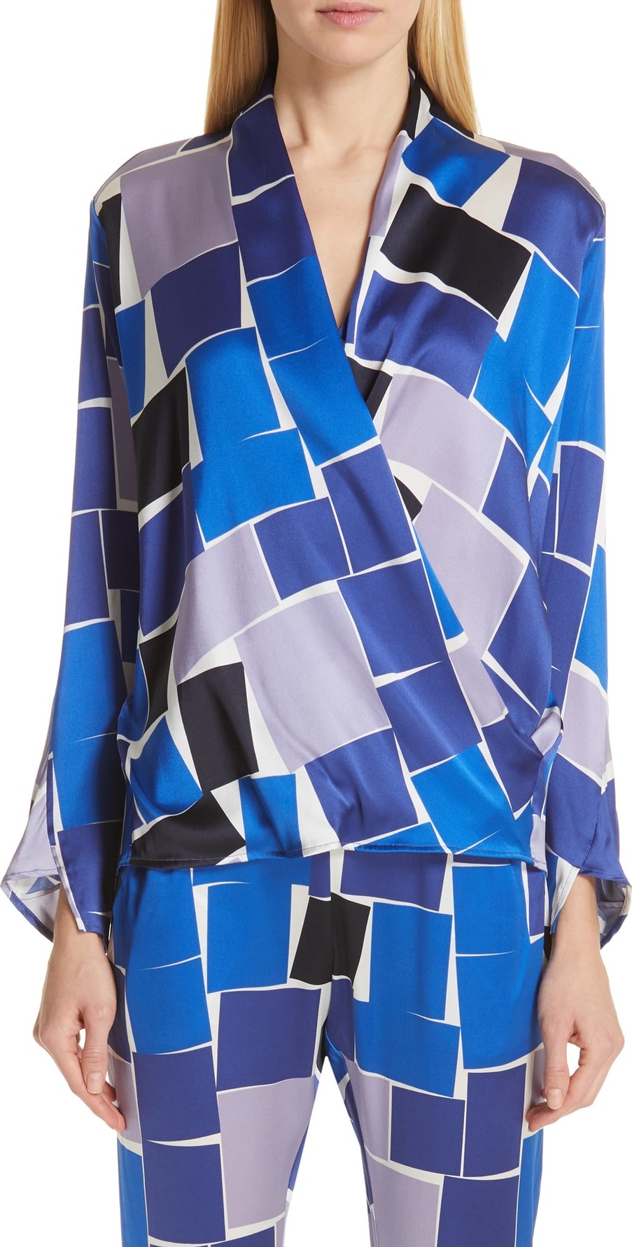 Zero + Maria Cornejo Jazmin Print Stretch Silk Shirt