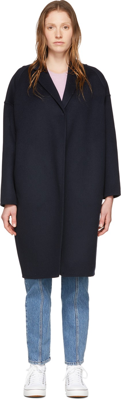 Stella McCartney Navy Wool Bilpin Coat