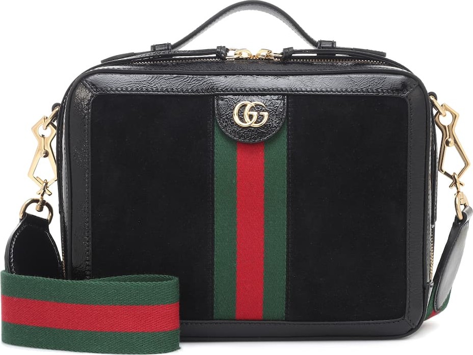 Gucci Ophidia suede and leather shoulder bag