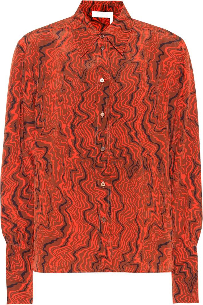 Chloe Printed silk blouse