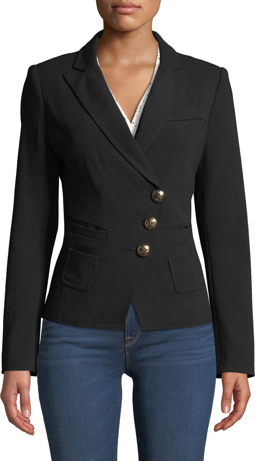 SMYTHE Tailored Double-Breasted Wrap Blazer