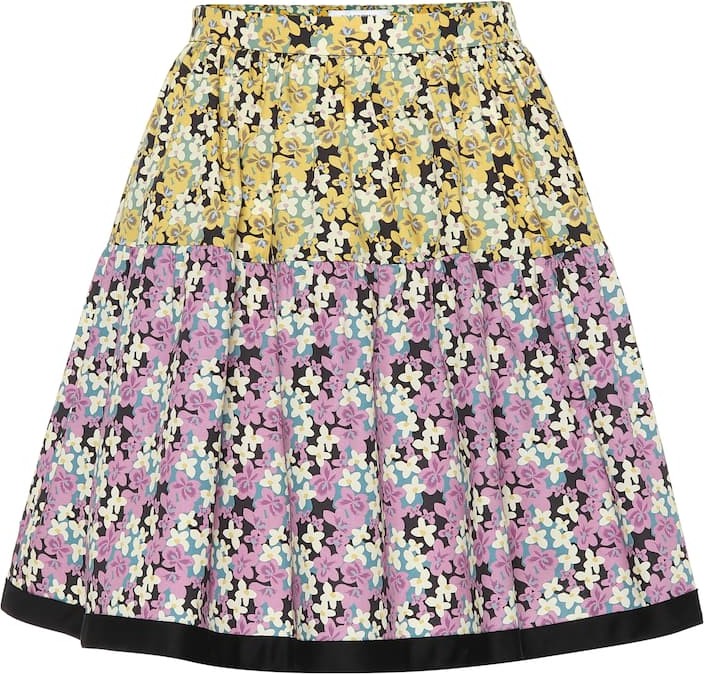 Valentino Printed cotton miniskirt